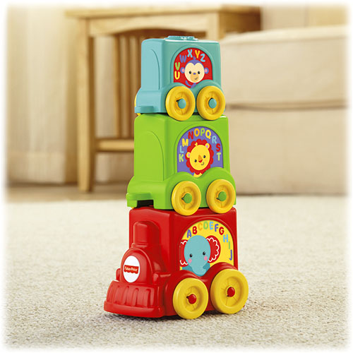 Fisher-Price Stack And Roll Choo Choo Stacker Von Mattel - Lernspielzeug Für Kleinkinder